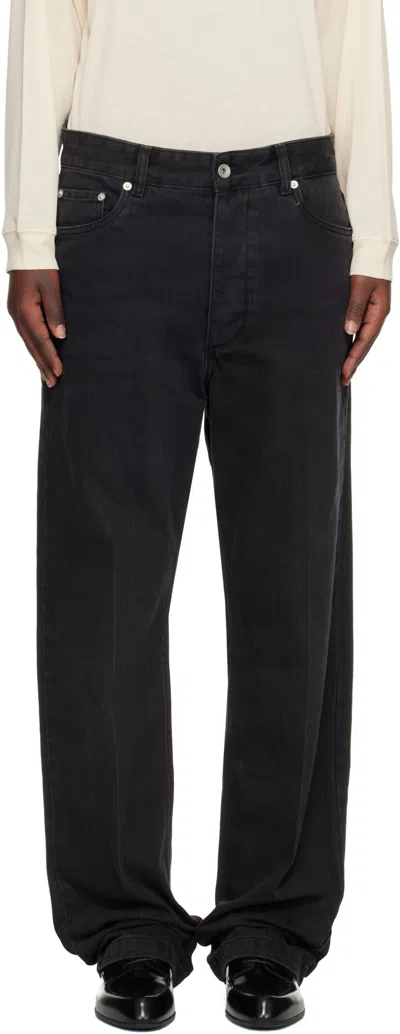 Studio Nicholson Belt Loop Jeans In Black