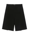Studio Nicholson Belt-loop Shorts In Black