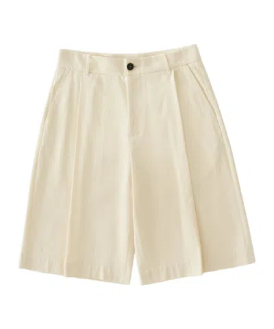 Studio Nicholson Belt Loop Shorts In Neutral