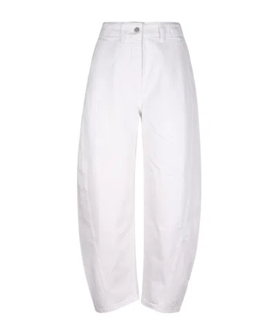 Studio Nicholson Belt Loop With Jeans In White