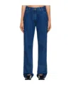 Studio Nicholson Belt Loop Zipper Jeans In Blue