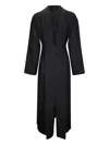 Studio Nicholson High Collar Long Sleeve Dress In Black