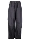 Studio Nicholson High Waisted Trousers With Belt Holes In Blue