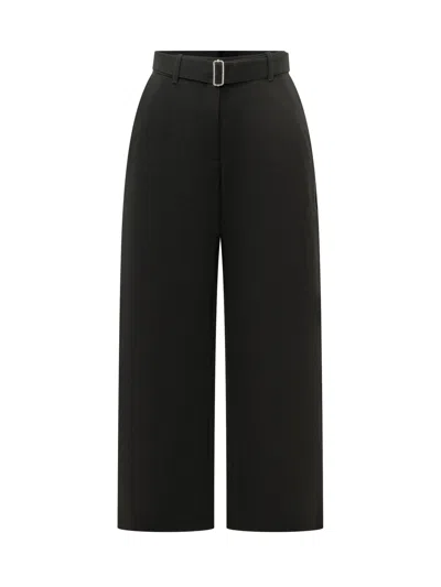 Studio Nicholson Belted Round Leg Pant In Black