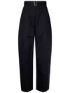 Studio Nicholson Round Leg Cotton Trousers In Black