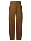 Studio Nicholson Belted Round Leg Pant In Brown