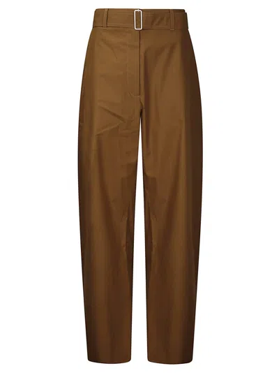 Studio Nicholson Belted Round Leg Pant In Brown
