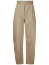 Studio Nicholson Belted Round Leg Pant In Beige