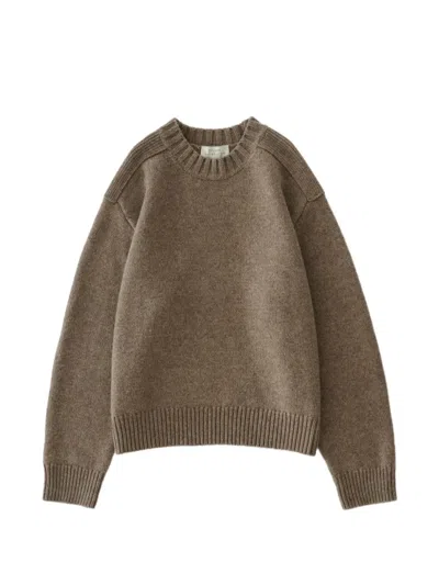 Studio Nicholson Berez Crew-neck Sweater In Brown