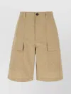 Studio Nicholson Bermuda Shorts In Cotton Blend In Neutrals