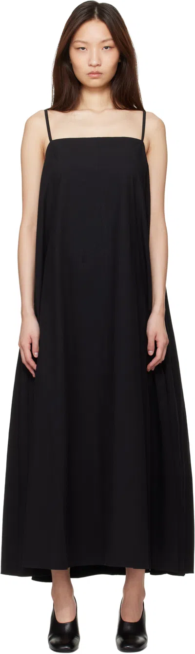 Studio Nicholson Achille Slender Straps Midi Dress In Black