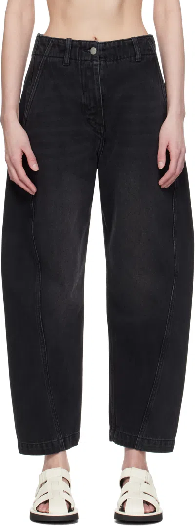 Studio Nicholson Black Akerman Jeans In Washed Black