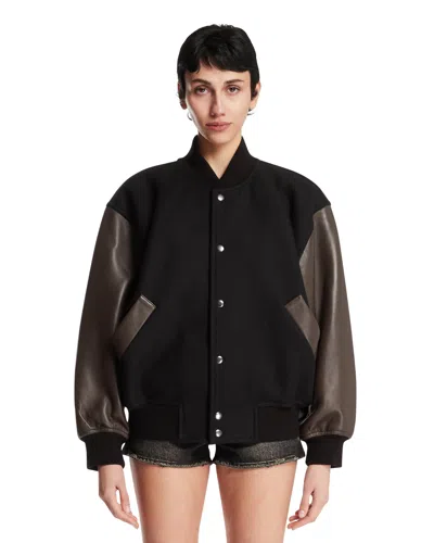 STUDIO NICHOLSON BLACK ALPH BOMBER JACKET