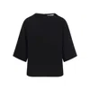 Studio Nicholson Black Basco Viscose T-shirt In Black