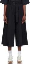 Studio Nicholson Benko Cotton Cropped Trousers In Black