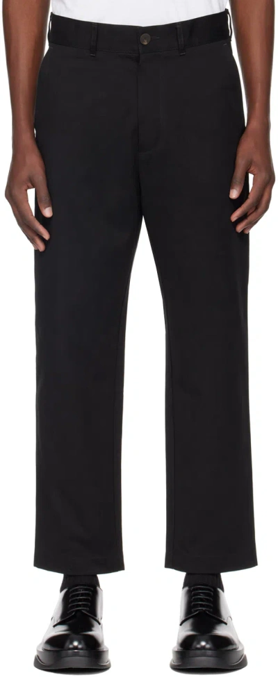 Studio Nicholson Black Bill Trousers In - Black