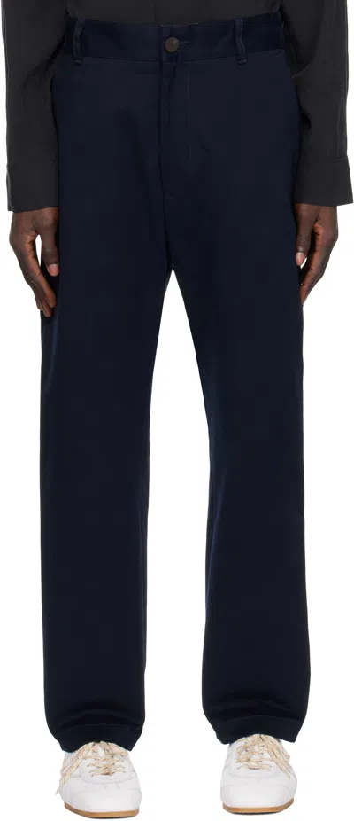 Studio Nicholson Black Bill Trousers In - Black