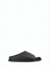 Studio Nicholson Black Calfskin Slip-on Mules In Black