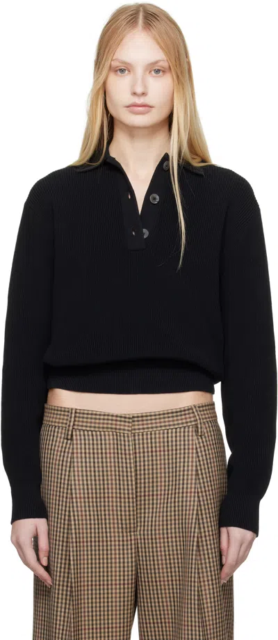 Studio Nicholson Black Chesapeake Polo