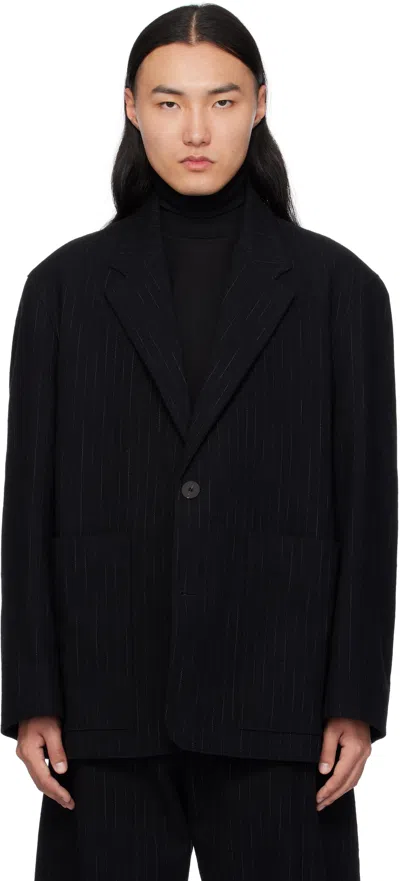 Studio Nicholson Black Conde Stripe Blazer