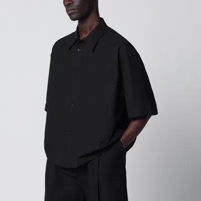 Studio Nicholson Linen Cotton Blend Mini Shirt For Men In Black