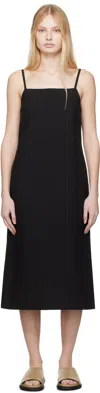Studio Nicholson Black Danae Midi Dress In Black