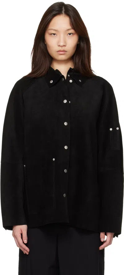 Studio Nicholson Long-sleeved Casual Jacket In Black