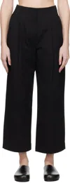 Studio Nicholson Black Dordoni Volume Trousers In Black