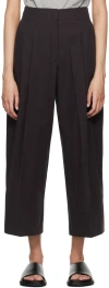 Studio Nicholson Black Dordoni Trousers In Black Grape