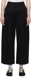 Studio Nicholson Black Dordoni Volume Trousers In Black