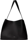 Studio Nicholson Black Doublet Leather Tote In Black