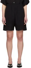 Studio Nicholson Elastic Waist Shorts In Black