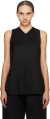 Studio Nicholson Black Forres Tank Top In Black