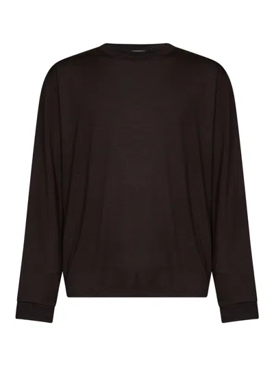 Studio Nicholson Black Grape Jersey Pinhas Long-sleeved T-shirt In Multi
