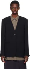 Studio Nicholson Black Joyce Blazer In Black