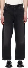 Studio Nicholson Black Land Jeans In Washed Black