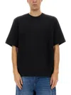 Studio Nicholson Bric T-shirt Blue Regular Fit In Black