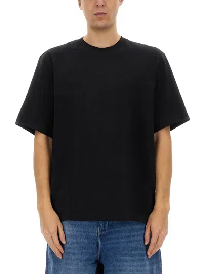 STUDIO NICHOLSON STUDIO NICHOLSON BLACK LAY COTTON T-SHIRT