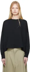 Studio Nicholson Black Loop Long Sleeve T-shirt In Black