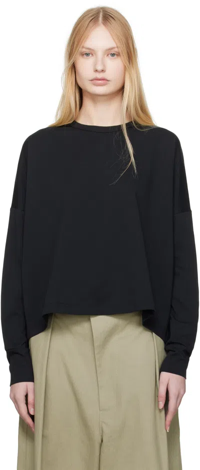 STUDIO NICHOLSON BLACK LOOP LONG SLEEVE T-SHIRT
