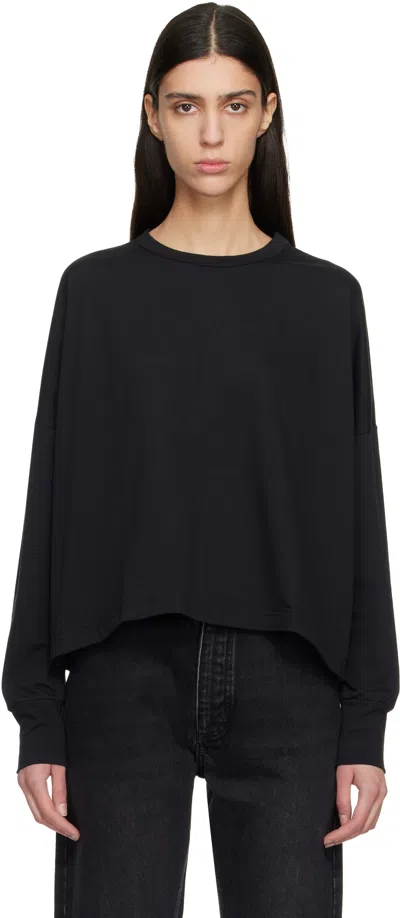 STUDIO NICHOLSON BLACK LOOP LONG SLEEVE T-SHIRT