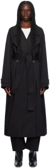 STUDIO NICHOLSON BLACK MAWER TRENCH COAT