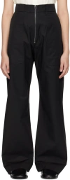 Studio Nicholson Black Meyer Trousers In Black