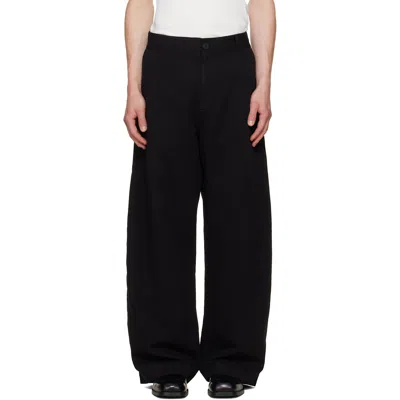 Studio Nicholson Black Minard Trousers In Multi