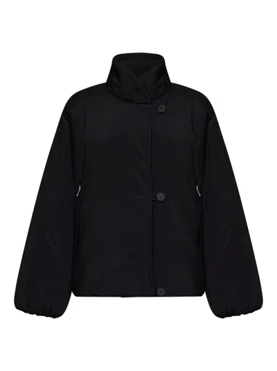 Studio Nicholson Black Nylon Vaner Padded Jacket In Purple