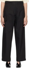 Studio Nicholson Black Obra Trousers In Black