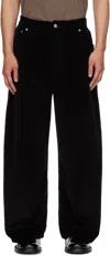 Studio Nicholson Black Paulo Trousers In Black