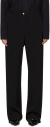 Studio Nicholson Black Rush Trousers In Black