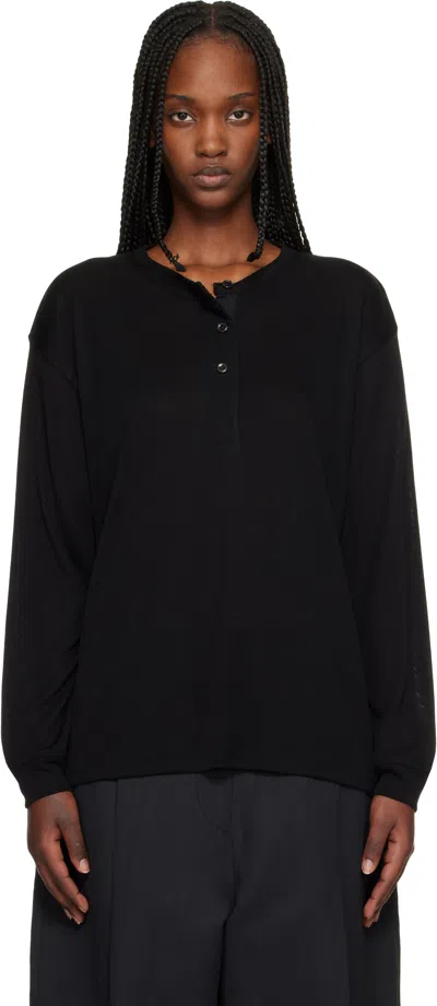 Studio Nicholson Black Rutas Jersey Henley