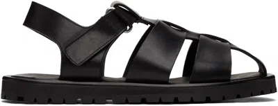Studio Nicholson Sandom Leather Sandals In Black